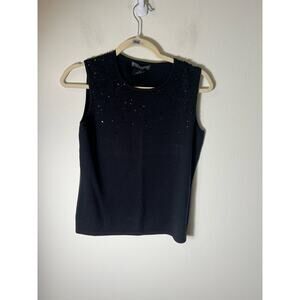 Alex Garfield Black Sleeveless Top/Shell Sz S